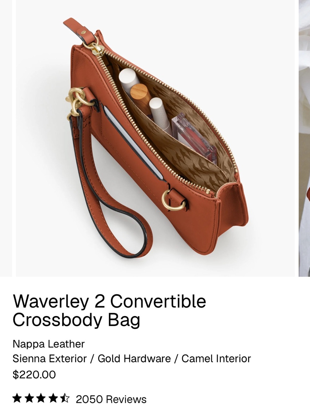 Lo & Sons Waverly Small Crossbody Bag in Sienna/Gold/Camel - Picture 7 of 10